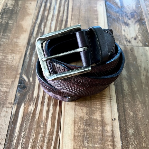 John Varvatos Accessories John Varvatos Mens Leather Jeans Belt